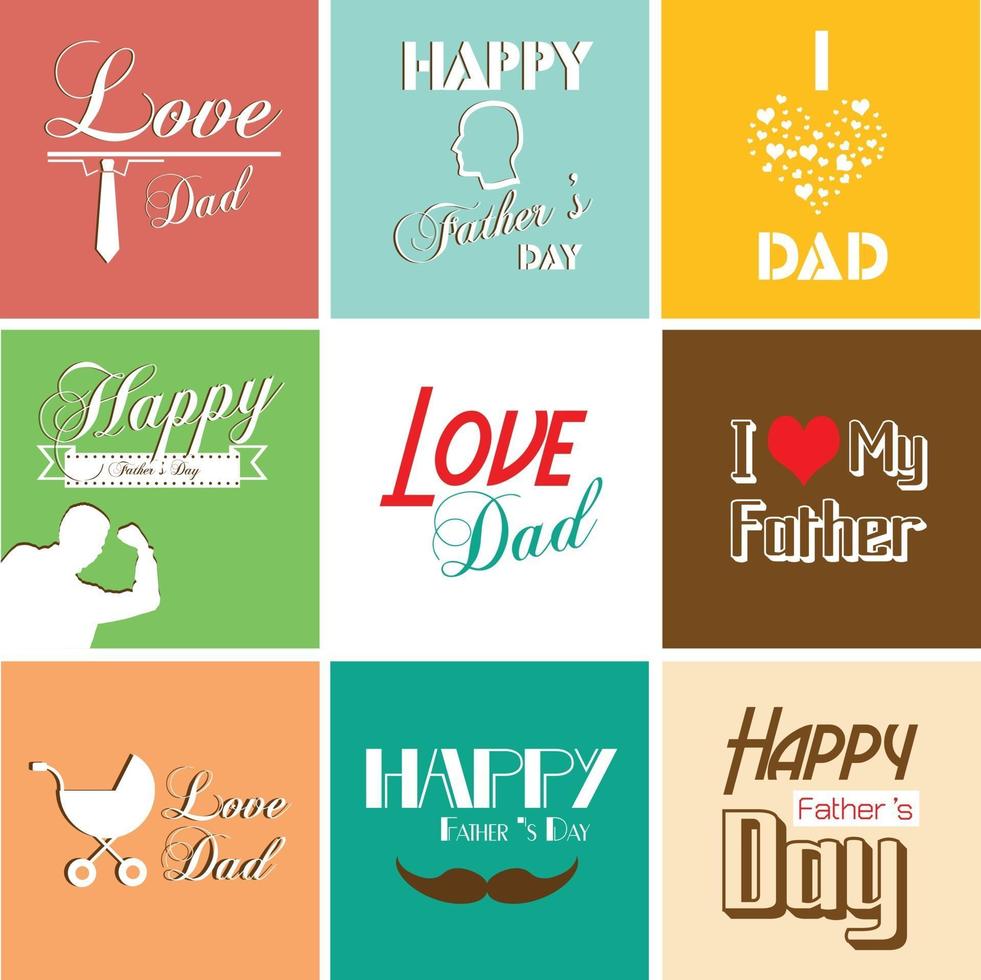 cartão do feliz dia dos pais vetor