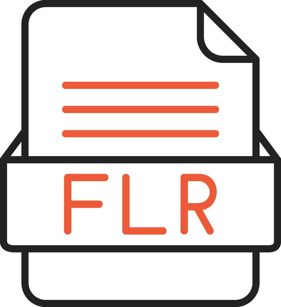 flr Arquivo formato vetor ícone