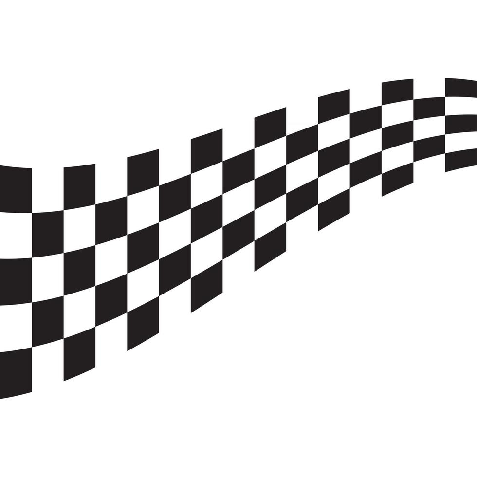 ilustração das imagens do logotipo da corrida da bandeira vetor
