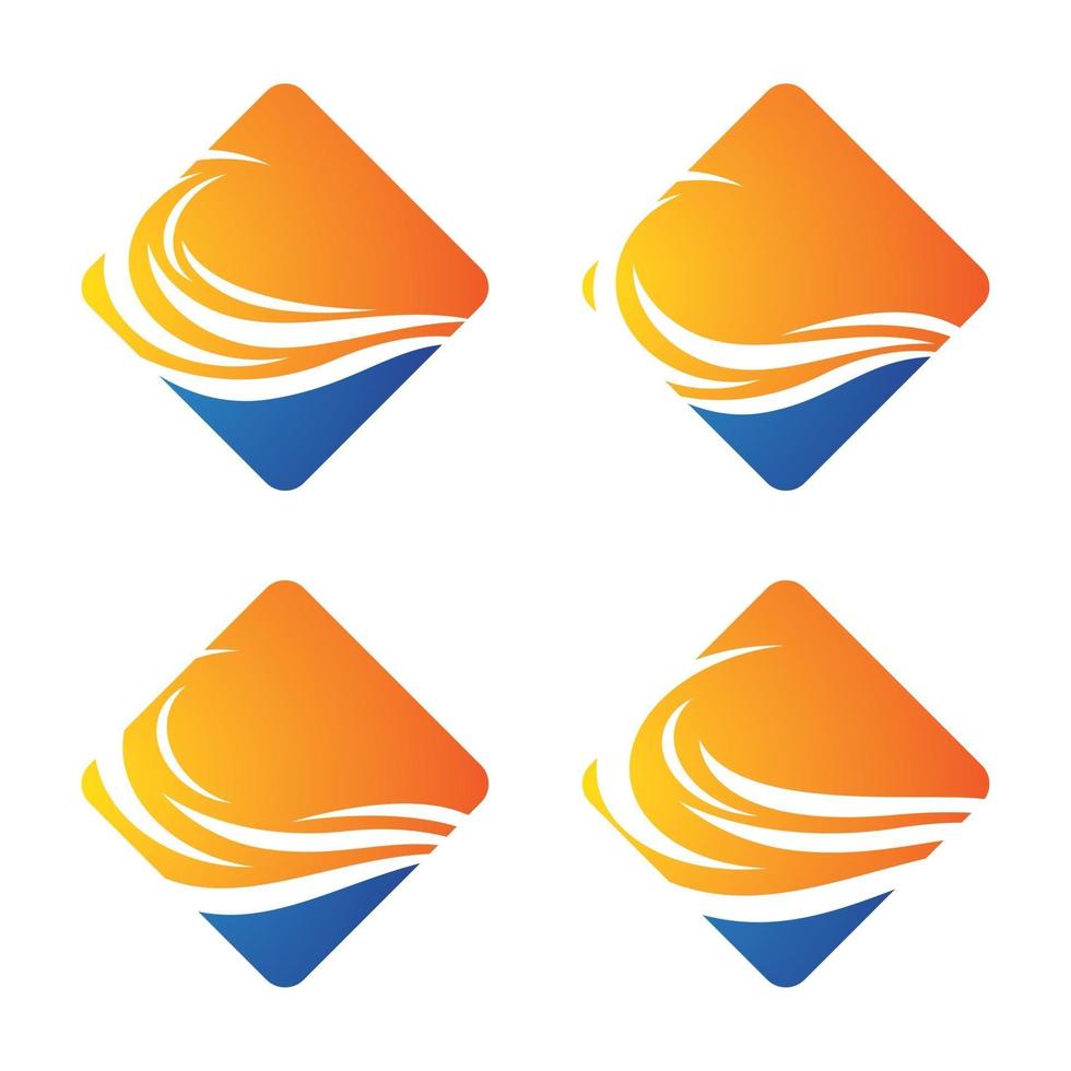 imagens do logotipo da praia do pôr do sol vetor