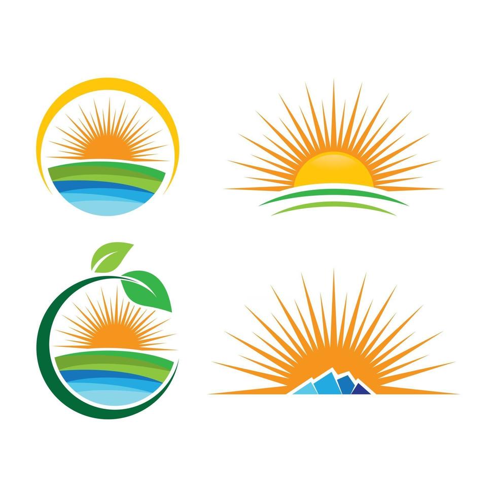 imagens do logotipo do pôr do sol vetor