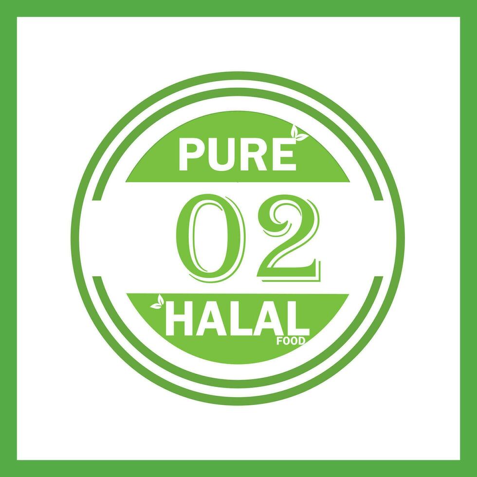 Projeto com halal folha Projeto 02 vetor