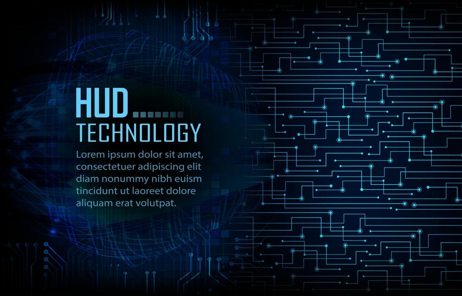 fundo de conceito de tecnologia futura de circuito cibernético vetor