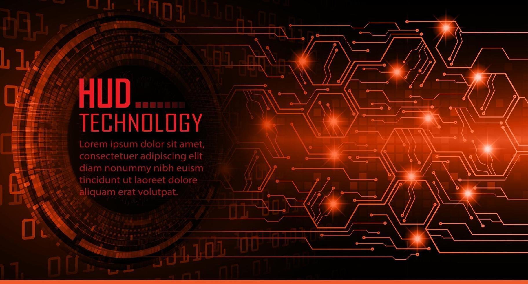 fundo de conceito de tecnologia futura de circuito cibernético vetor