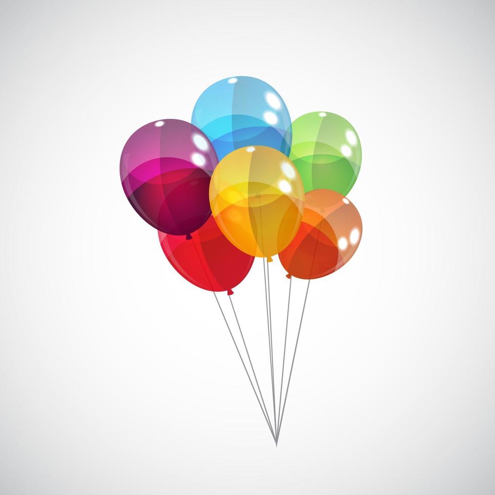 ilustração vetorial de fundo de balões coloridos vetor