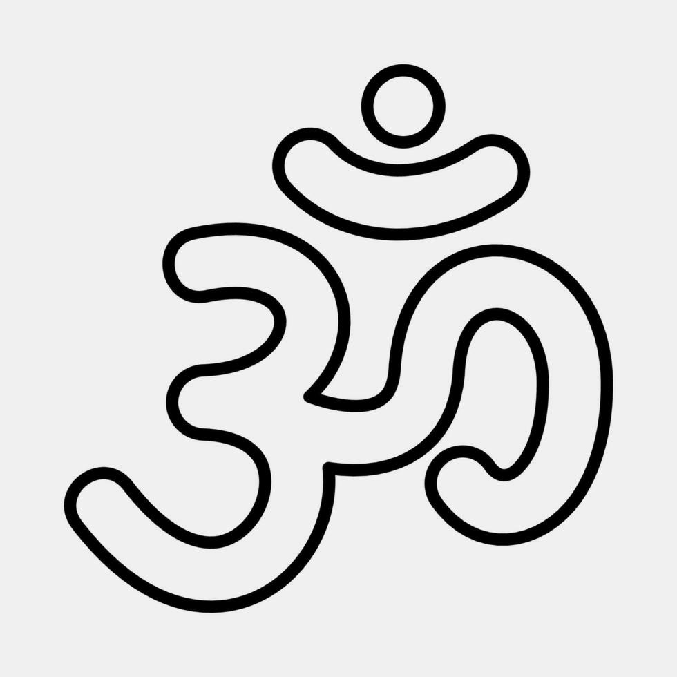 ícone hindu. diwali celebração elementos. ícones dentro linha estilo. Boa para impressões, cartazes, logotipo, decoração, infográficos, etc. vetor