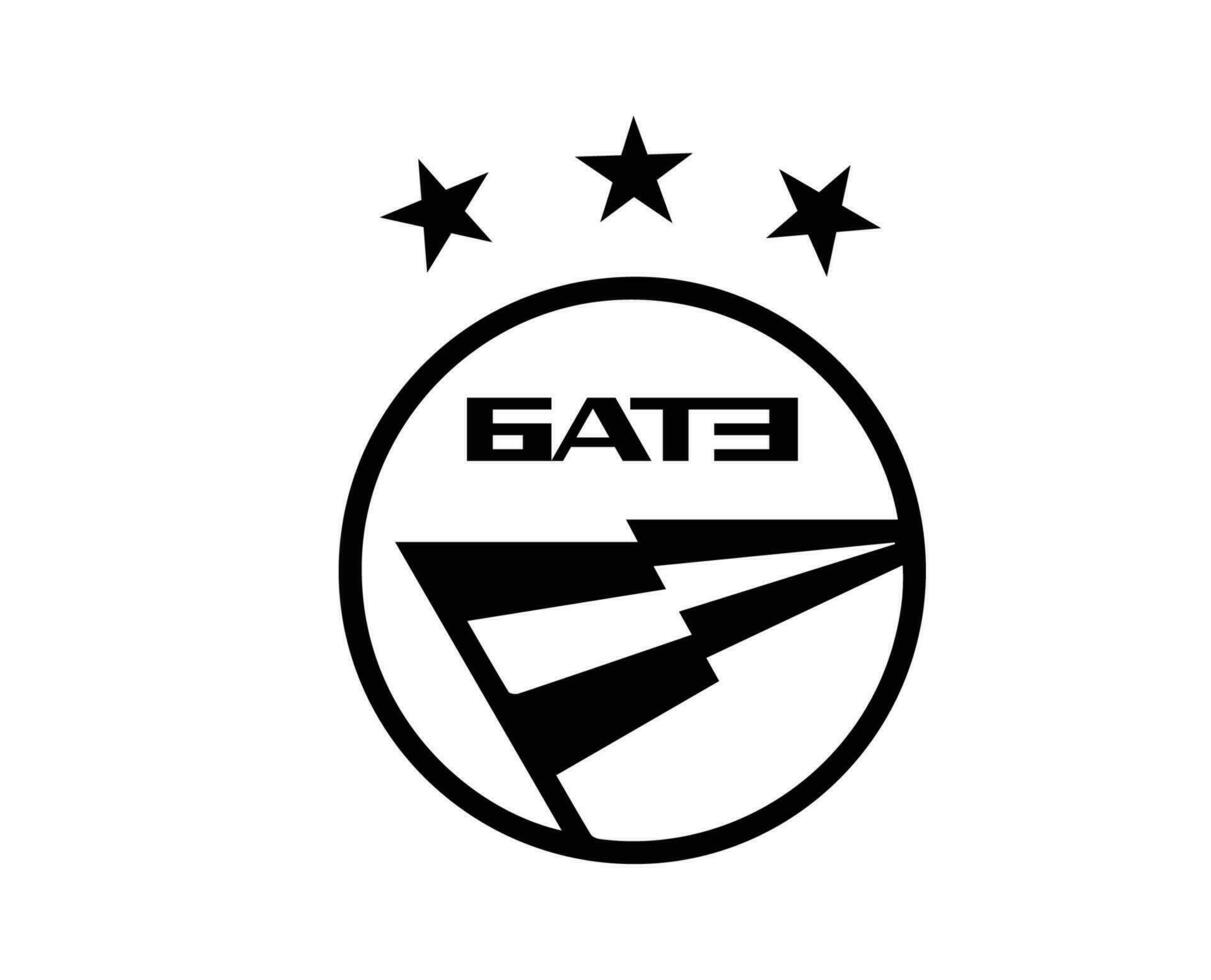 fk bater borisov logotipo clube símbolo Preto bielorrússia liga futebol abstrato Projeto vetor ilustração