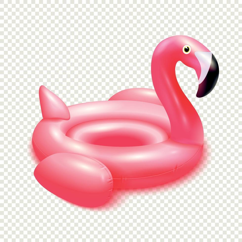 ilustração em vetor borracha flamingo brinquedo composição