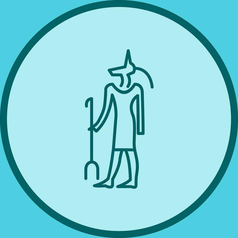 ícone vetorial de deus egípcio vetor