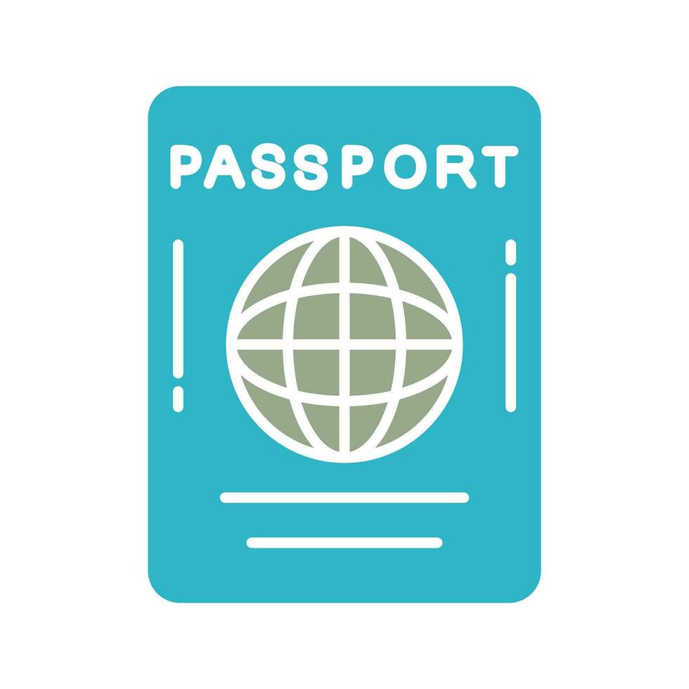 ícone de vetor de passaporte