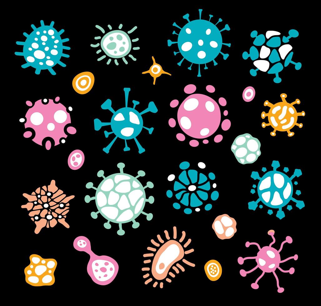 ilustração de molécula de epidemia de vírus para criativos vetor