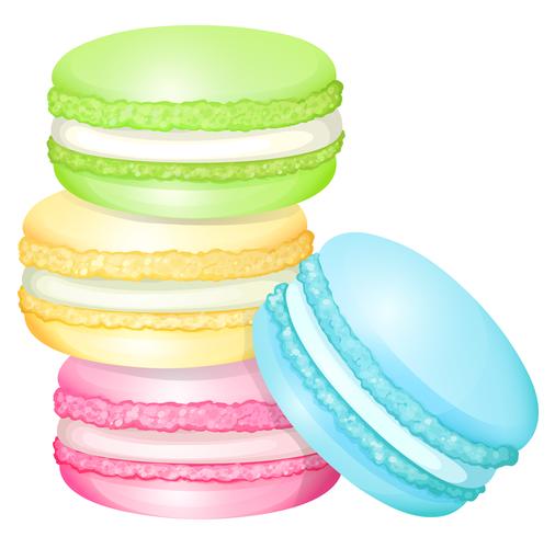 Pilha de macaron colorido vetor