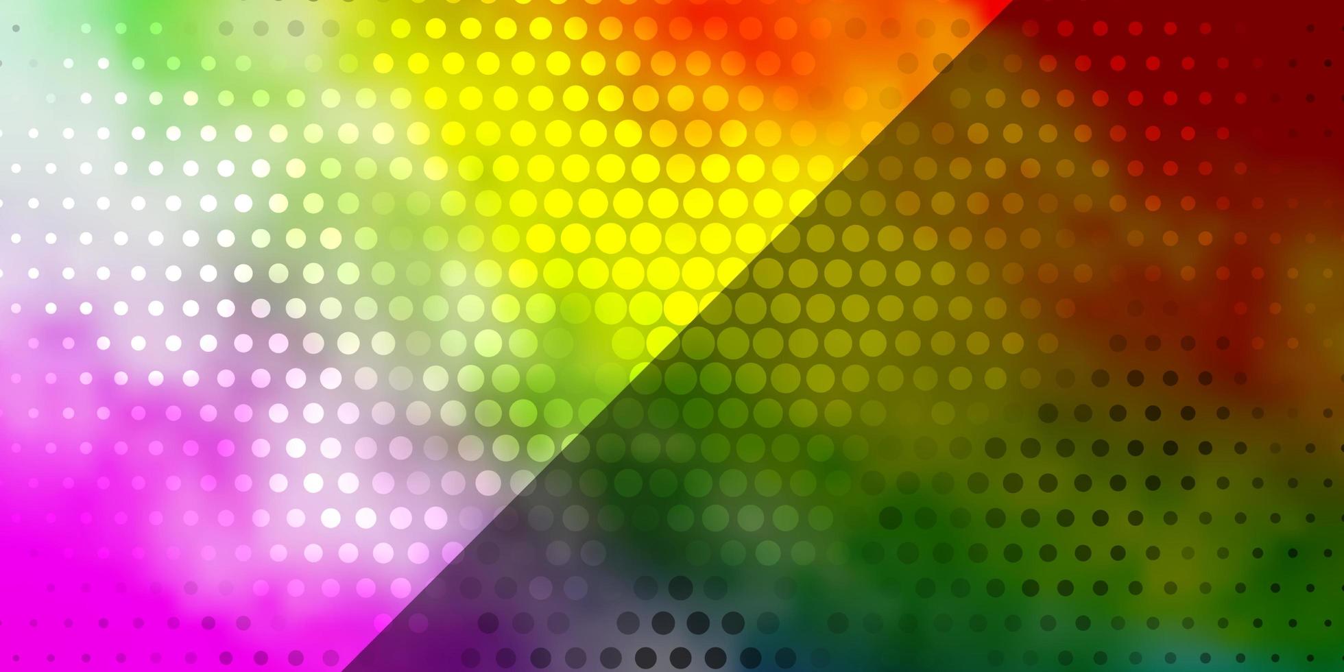 luz de fundo multicolor vector com círculos.