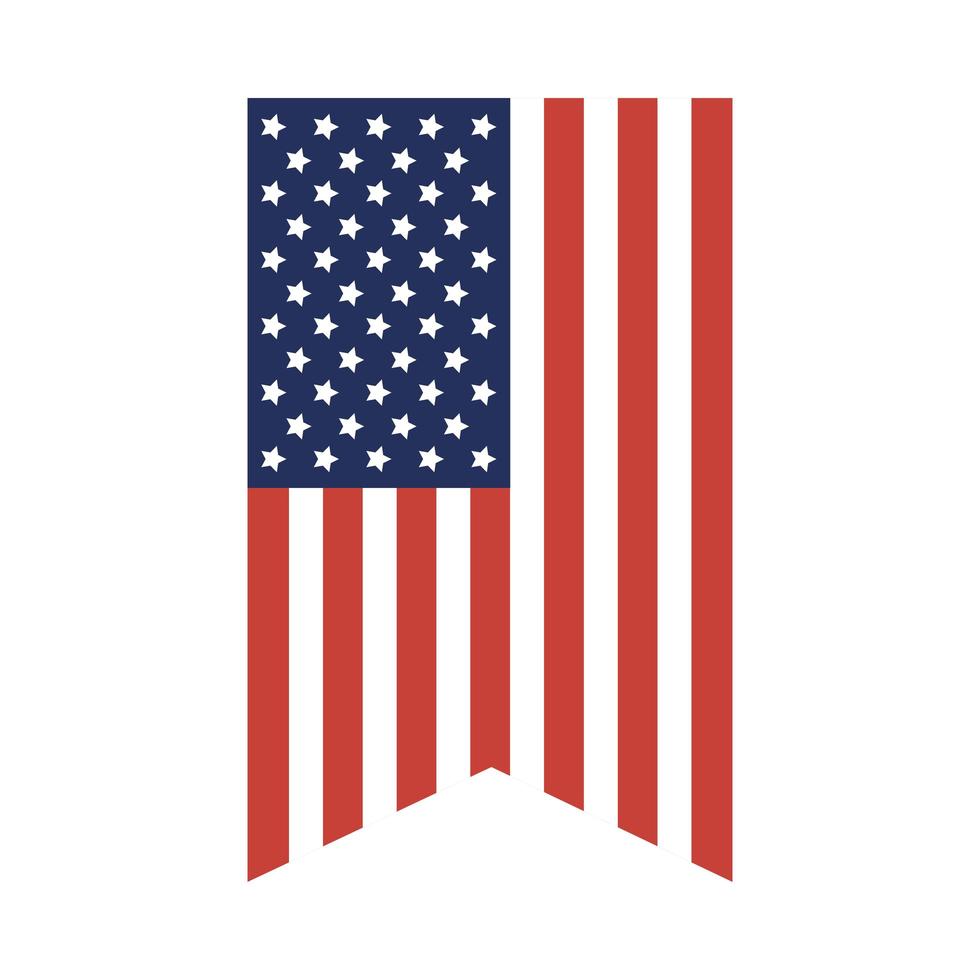desenho de vetor de banner da bandeira dos EUA