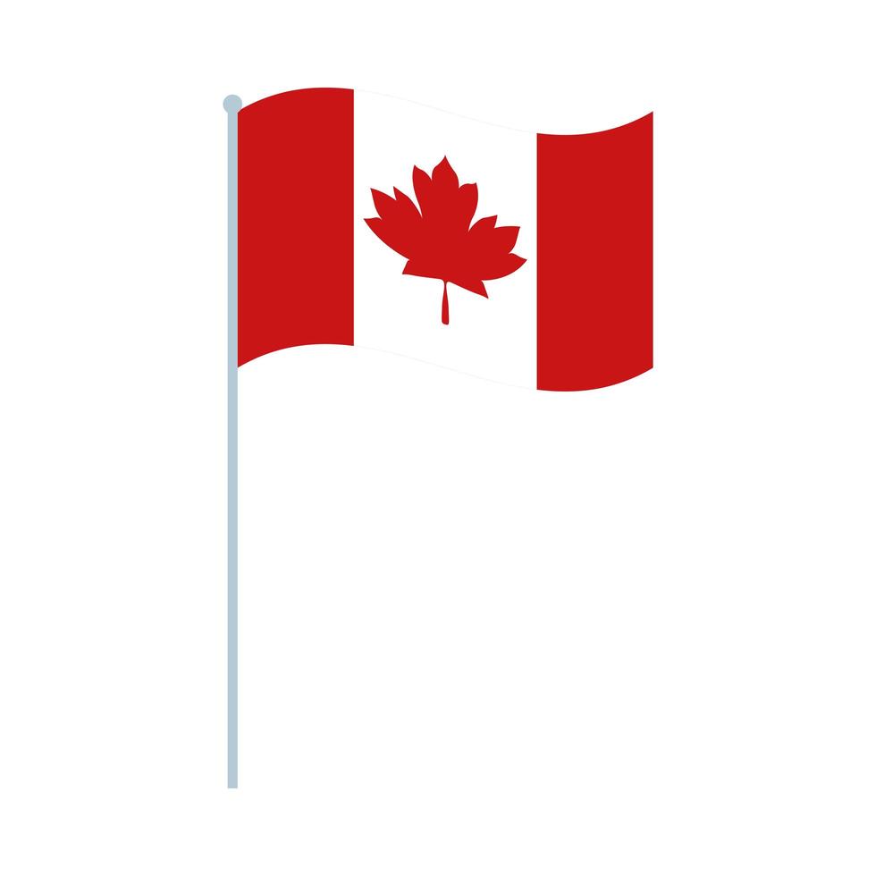 bandeira canadense do feliz dia do Canadá desenho vetorial vetor