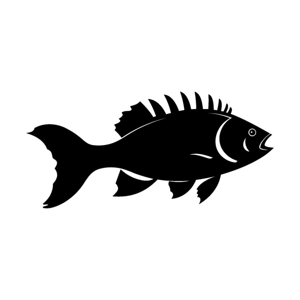 vários peixe vetor silhueta, Preto silhueta do peixe clipart