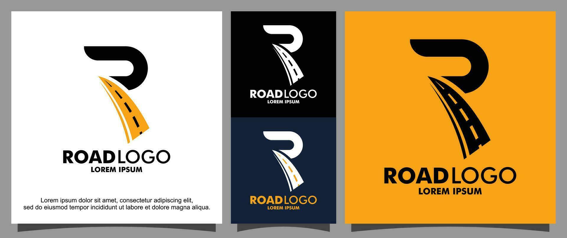 carta r e rua logotipo modelo vetor