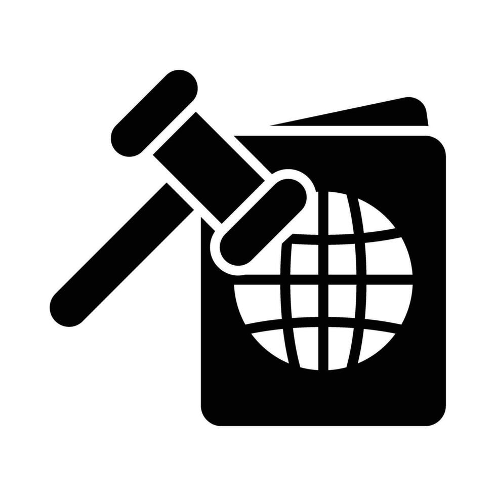 imigração lei vetor glifo ícone para pessoal e comercial usar.