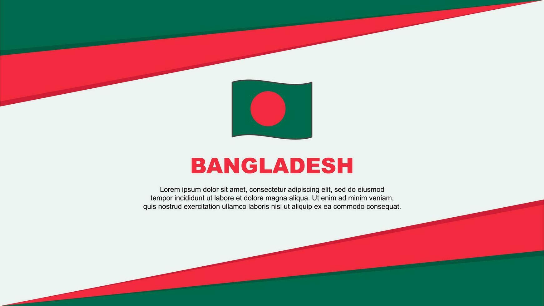 Bangladesh bandeira abstrato fundo Projeto modelo. Bangladesh independência dia bandeira desenho animado vetor ilustração. Bangladesh Projeto