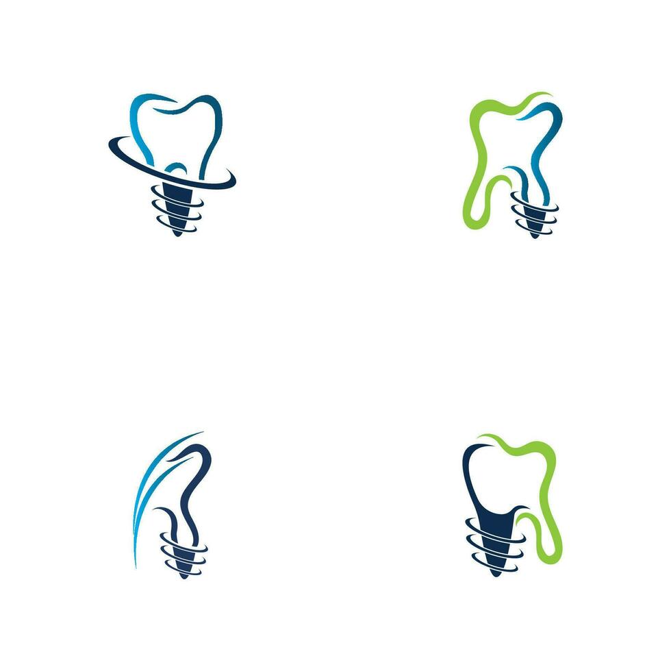 dental implantar logotipo Projeto conceito vetor, dental Cuidado logotipo modelo vetor