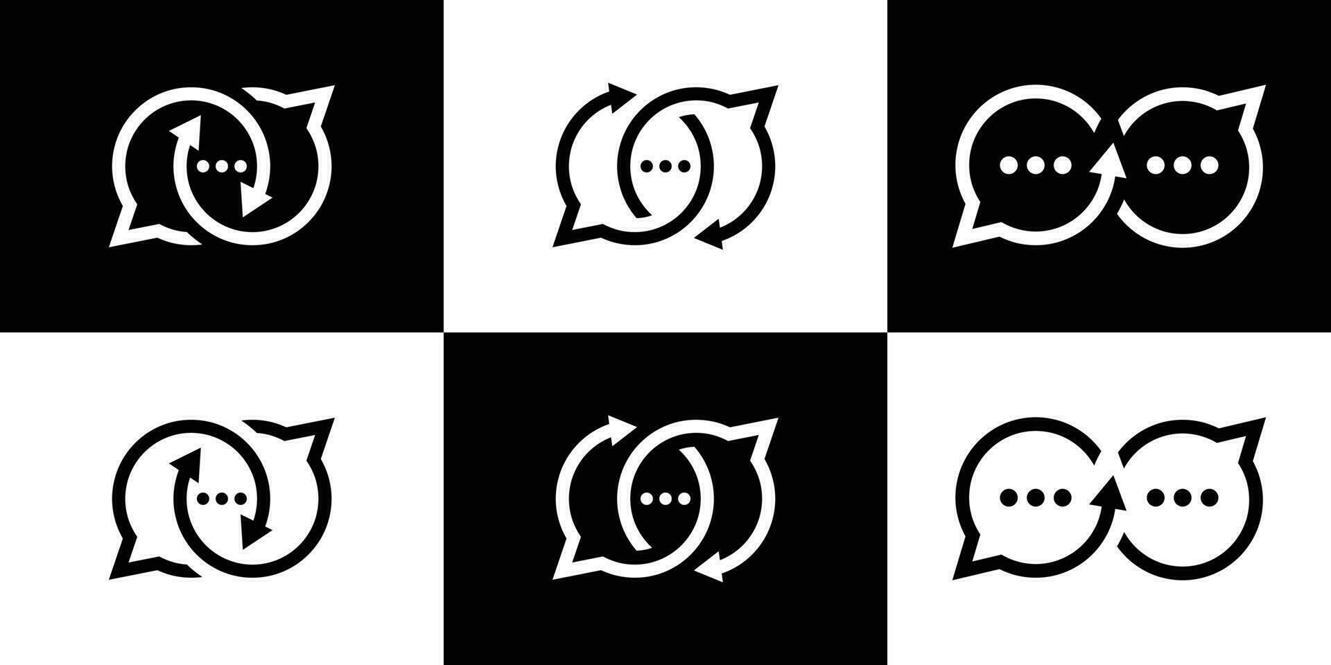 criativo linha conversa logotipo Projeto ícone vetor ilustração 13