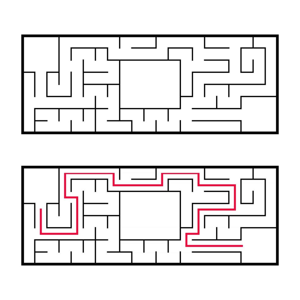 labirinto abstrato. jogo para crianças e adultos. ilustração vetorial vetor