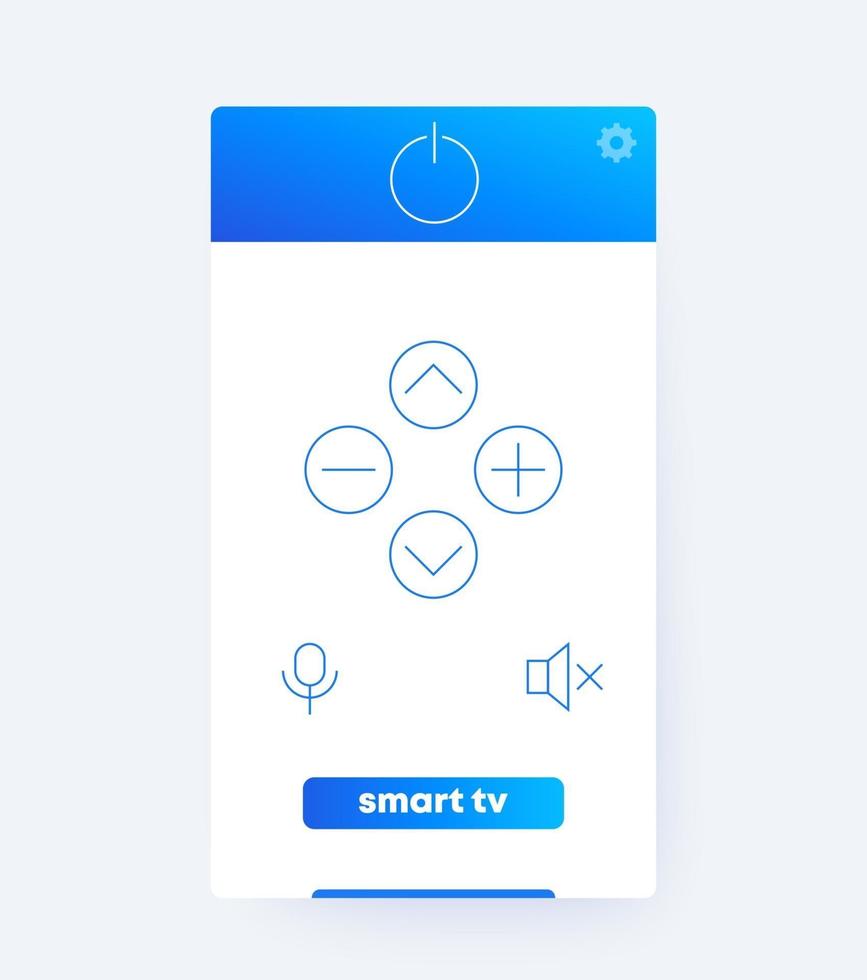 controle remoto para design de aplicativo móvel para tv vetor
