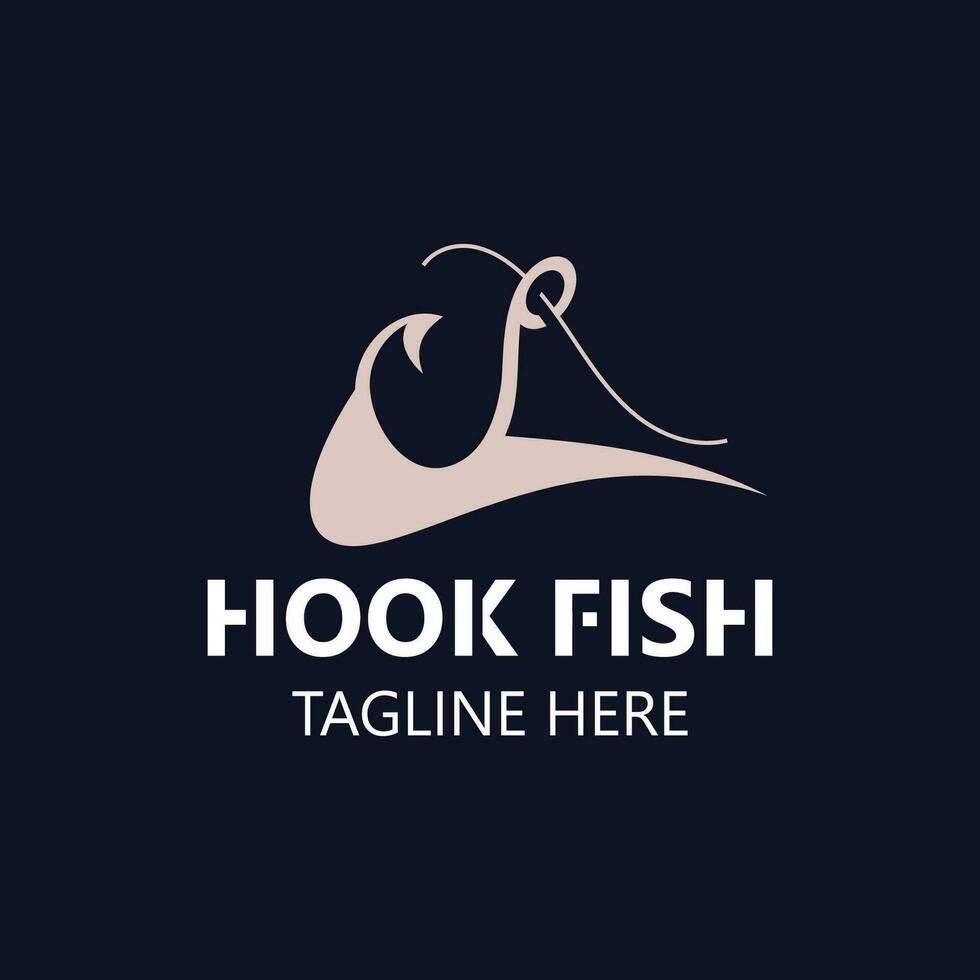 gancho pescaria logotipo simples e moderno vintage rústico vetor Projeto estilo modelo ilustração