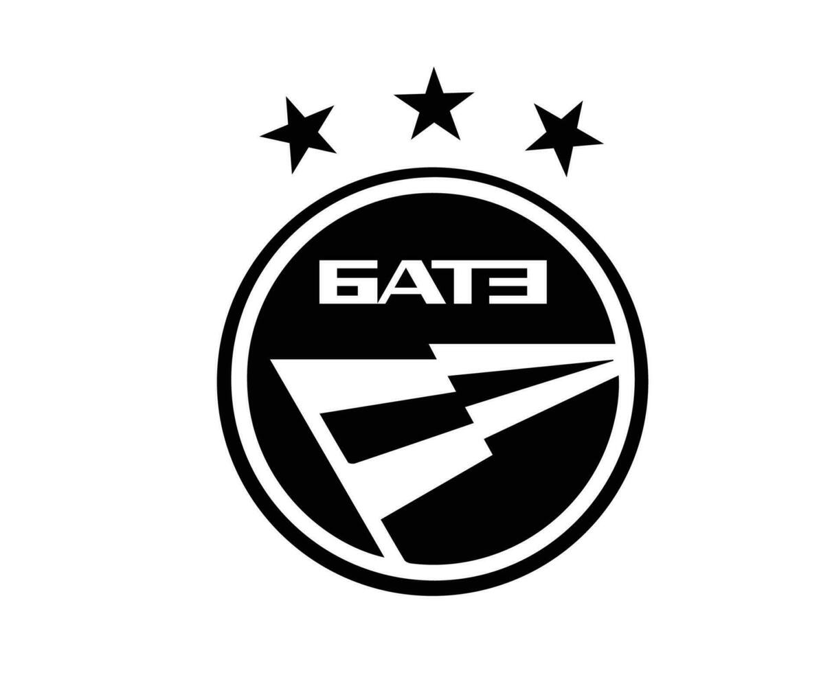 fk bater borisov clube logotipo símbolo Preto bielorrússia liga futebol abstrato Projeto vetor ilustração