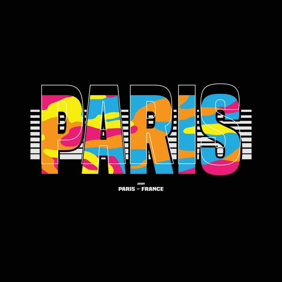 Paris à moda camiseta e vestuário abstrato Projeto. vetor imprimir, tipografia, poster