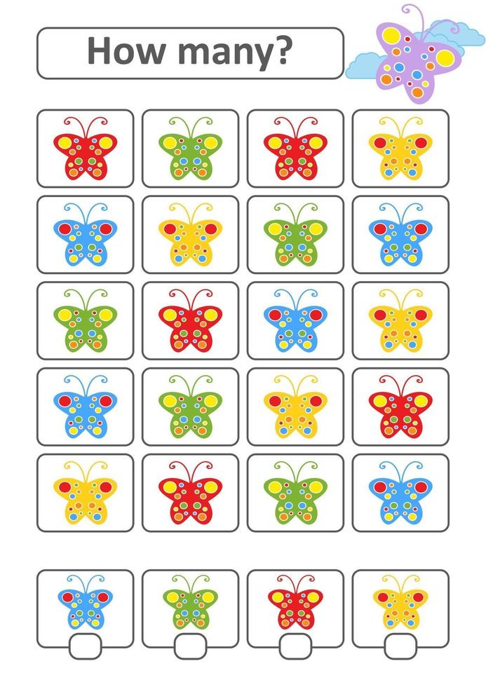 jogo de planilha para crianças pré-escolares. vetor