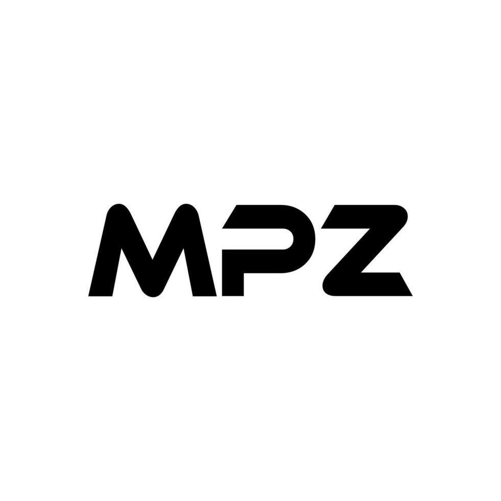 mpz carta logotipo projeto, inspiração para uma único identidade. moderno elegância e criativo Projeto. marca d'água seu sucesso com a impressionante isto logotipo. vetor