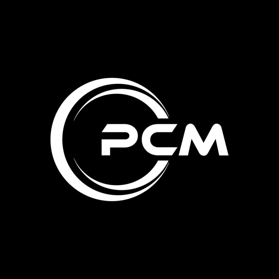 pcm carta logotipo projeto, inspiração para uma único identidade. moderno elegância e criativo Projeto. marca d'água seu sucesso com a impressionante isto logotipo. vetor