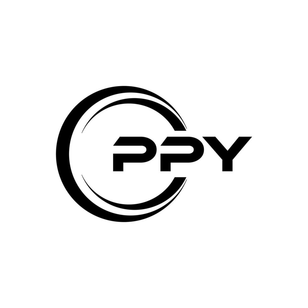 ppy carta logotipo projeto, inspiração para uma único identidade. moderno elegância e criativo Projeto. marca d'água seu sucesso com a impressionante isto logotipo. vetor