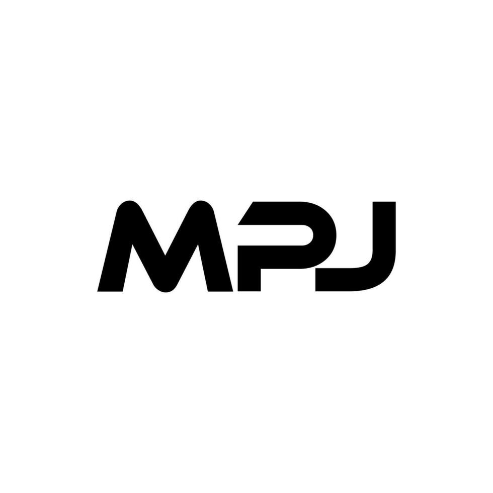 mpj carta logotipo projeto, inspiração para uma único identidade. moderno elegância e criativo Projeto. marca d'água seu sucesso com a impressionante isto logotipo. vetor