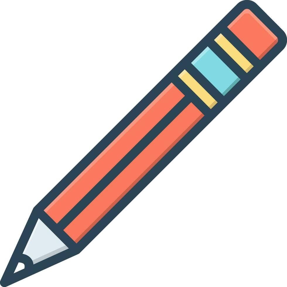 cor ícone para lápis vetor