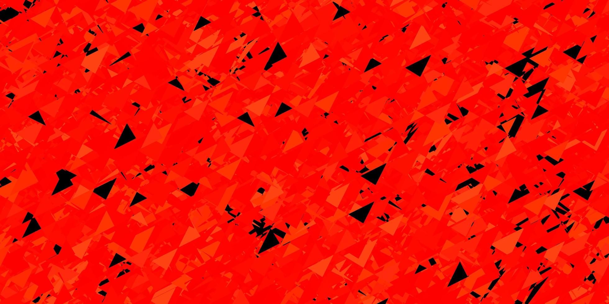 pano de fundo vector vermelho claro com triângulos, linhas.
