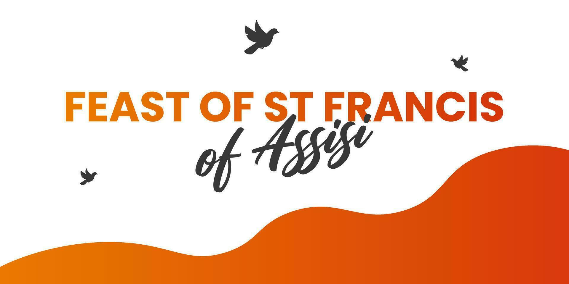 festa do st francis do assis. religião vetor ilustração projeto, santo francis do assis.