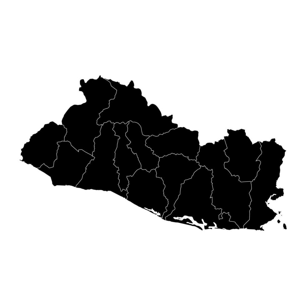 el salvador mapa com administrativo divisões. vetor