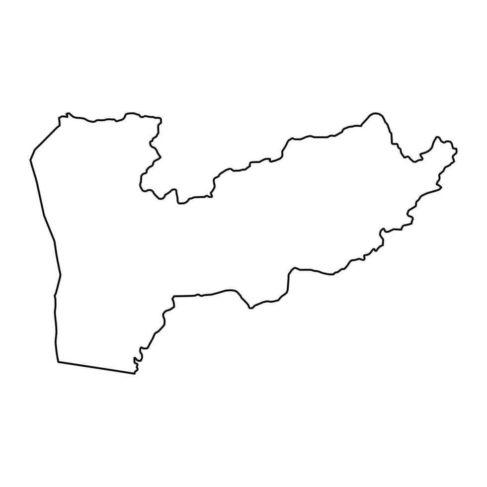 farah província mapa, administrativo divisão do Afeganistão. vetor
