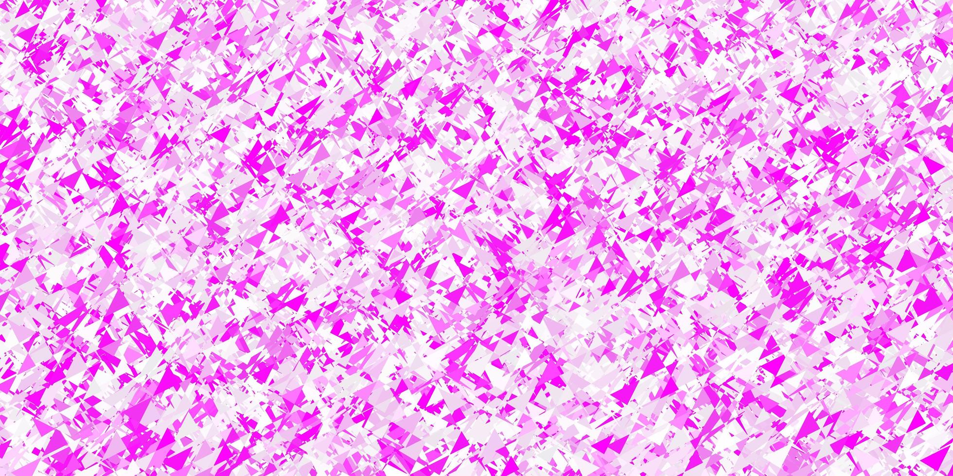 textura vector roxo claro, rosa com estilo triangular.