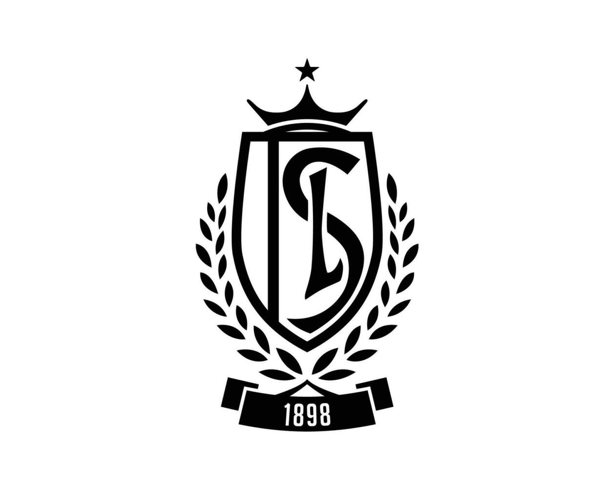 padrão de suserano clube logotipo símbolo Preto Bélgica liga futebol abstrato Projeto vetor ilustração