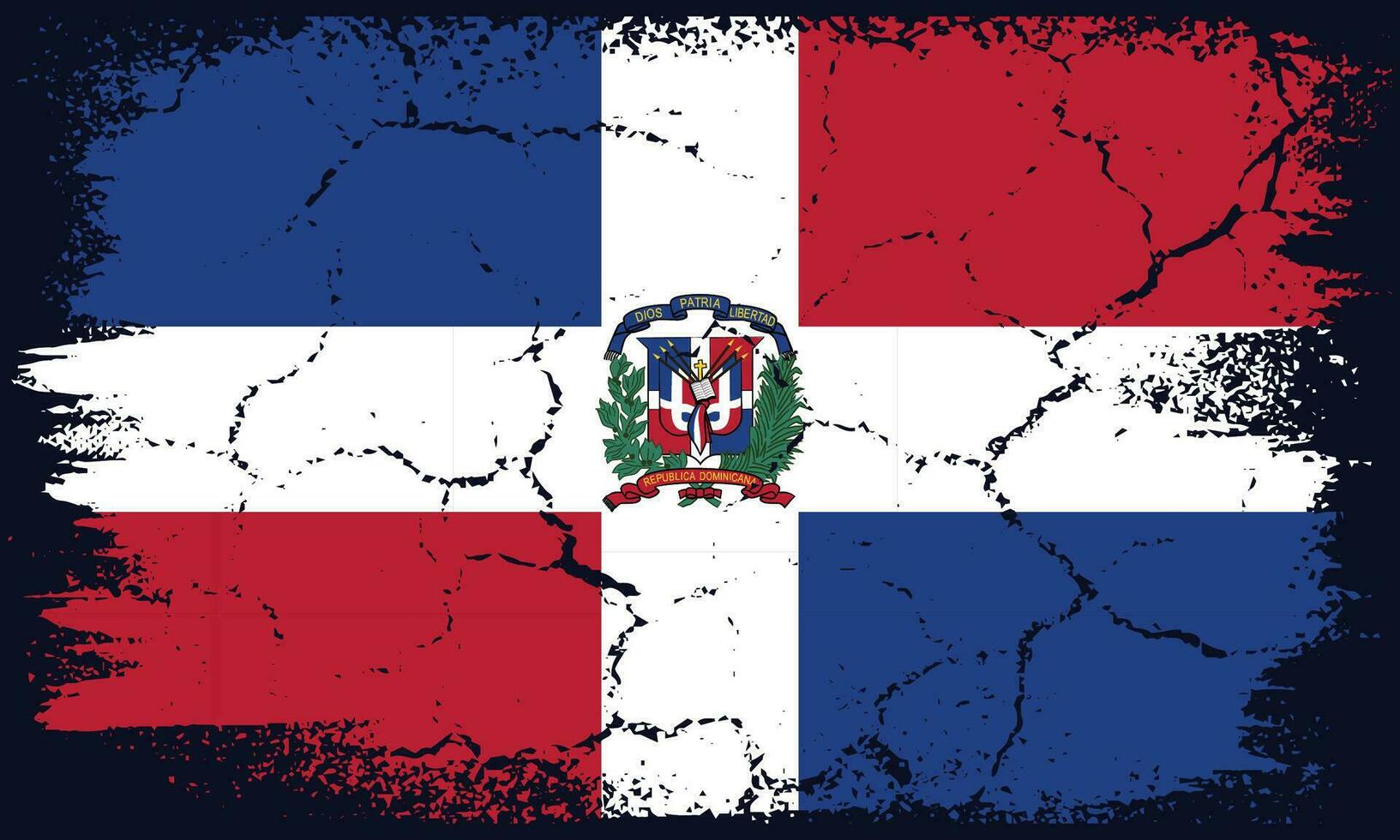 livre vetor plano Projeto grunge dominicano república bandeira fundo