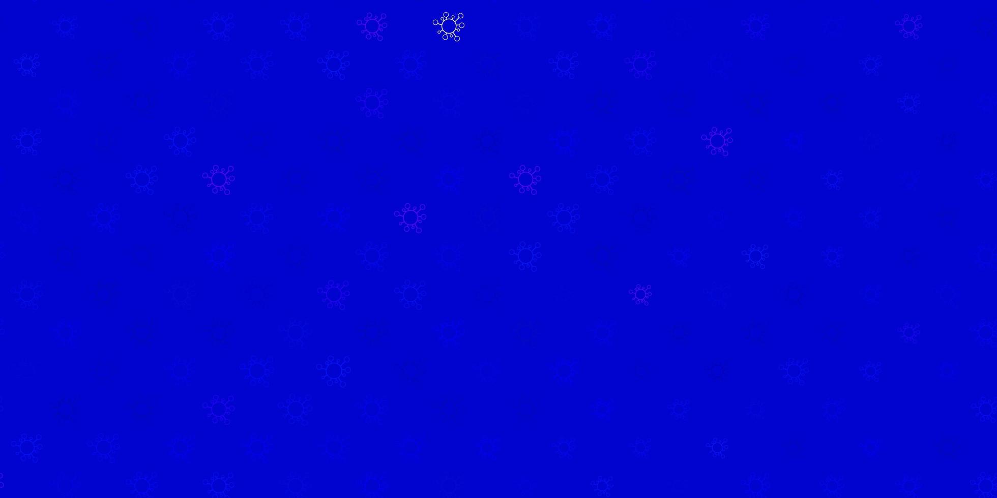 textura vector azul escuro com símbolos de doença.