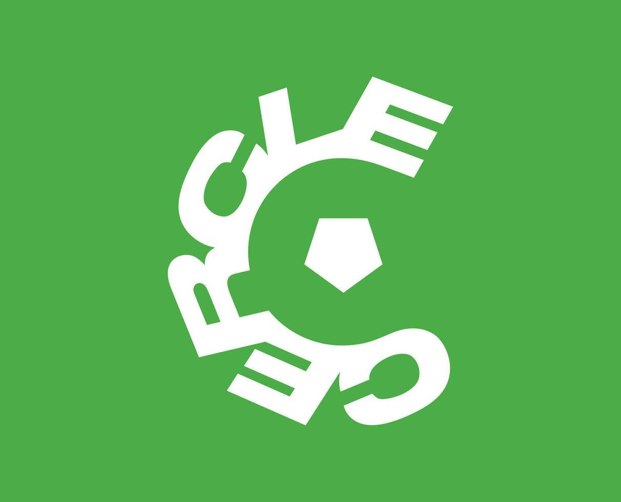 cercle Brugge clube logotipo símbolo branco Bélgica liga futebol abstrato Projeto vetor ilustração com verde fundo