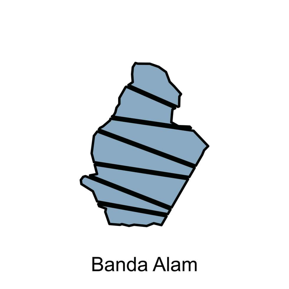 mapa do banda Alam cidade ilustração Projeto modelo, adequado para seu companhia vetor