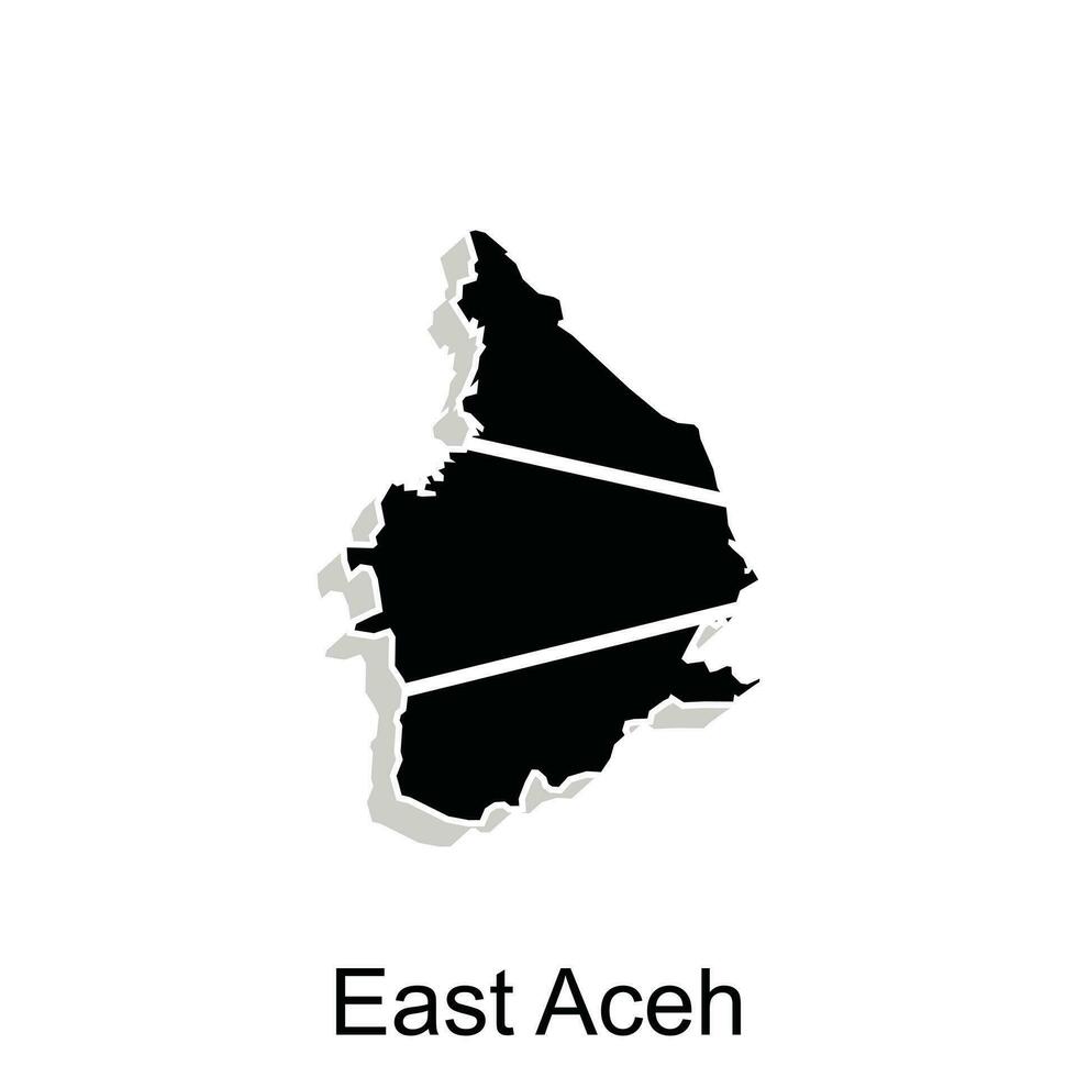 mapa do leste aceh cidade ilustração Projeto modelo, adequado para seu companhia vetor