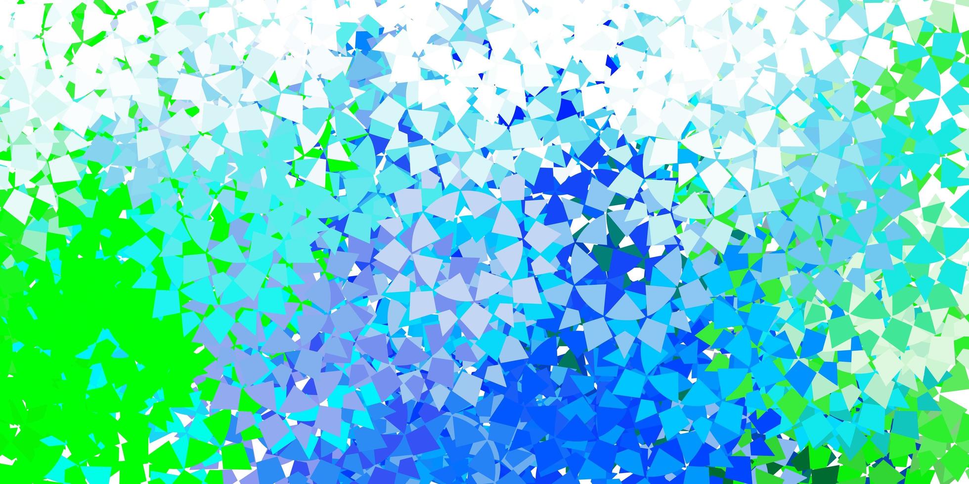 modelo de vetor azul claro com cristais, triângulos.