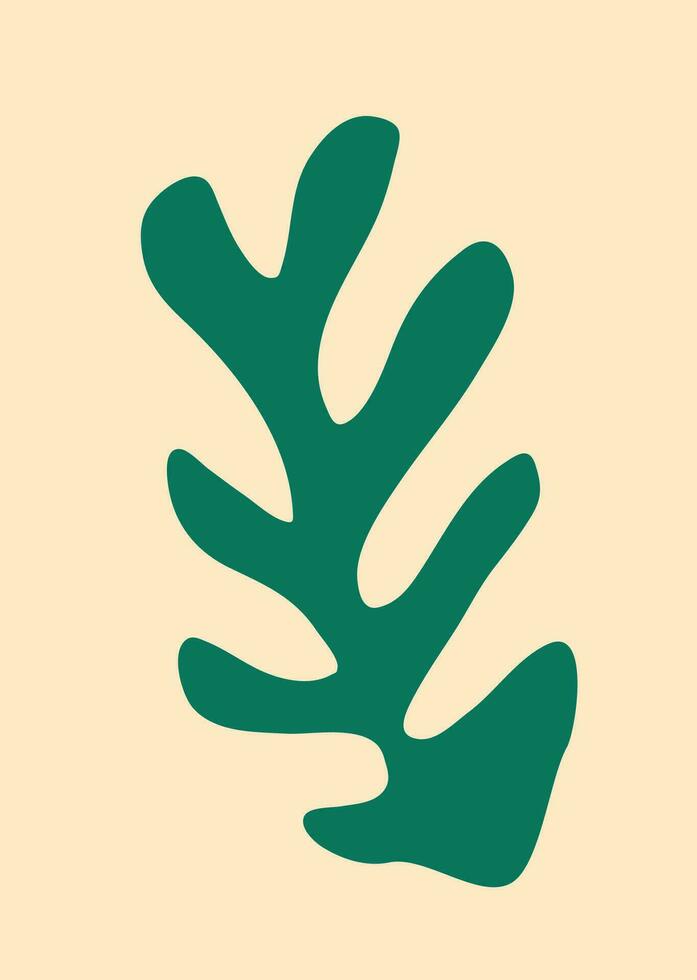 moderno na moda Matisse mínimo estilo. abstrato groovy floral cartazes. contemporâneo botânico fundo, moderno impressão floral elemento vetor