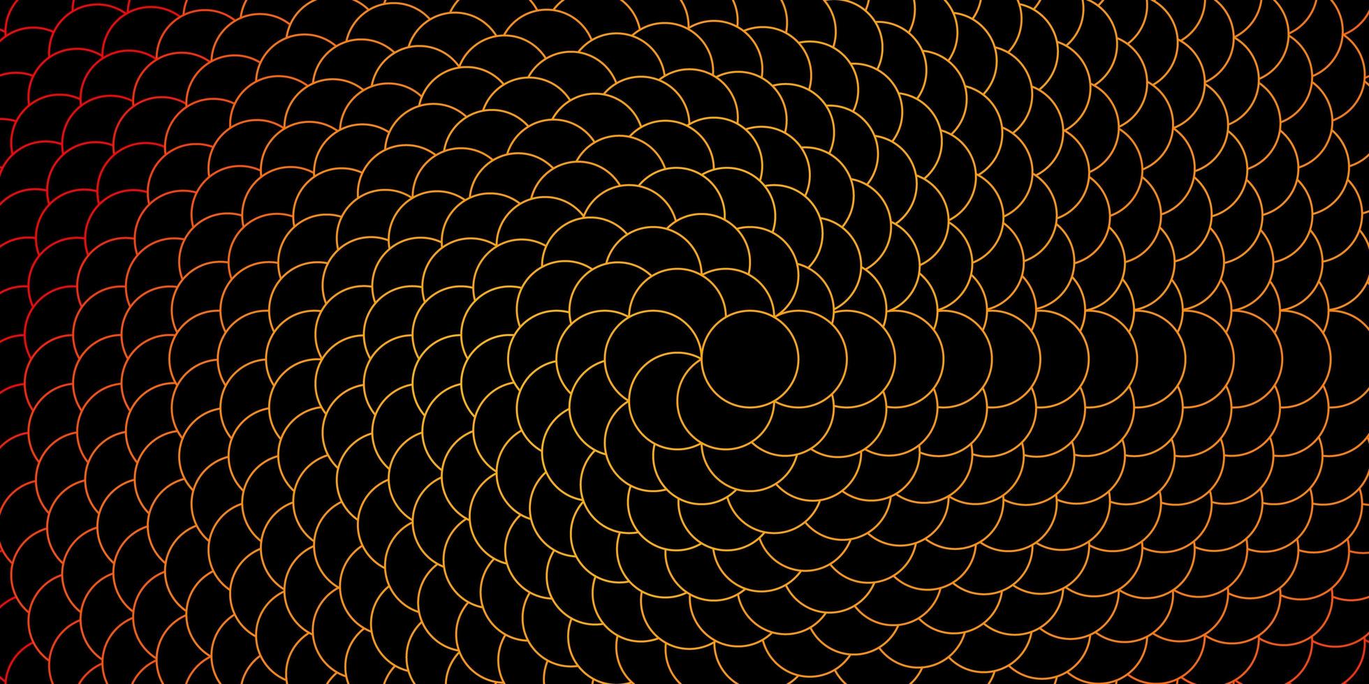layout de vetor de laranja escuro com círculos.